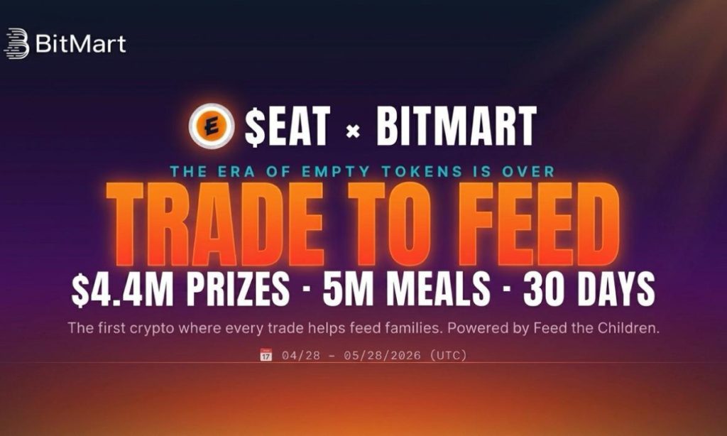 BitMart X $EAT Trade-to-Feed Competition To Pay Out $4.4M USDT To Traders In May 2026 BitMart X $EAT Trade-to-Feed Competition To Pay Out $4.4M USDT To Traders In May 2026